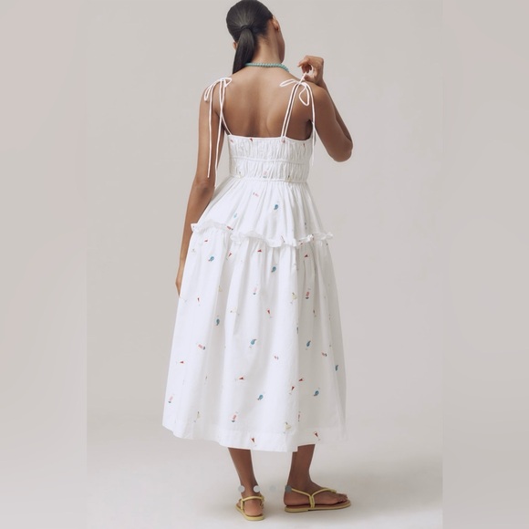 En Saison Nellie sleeveless smocked midi dress - Picture 6 of 15